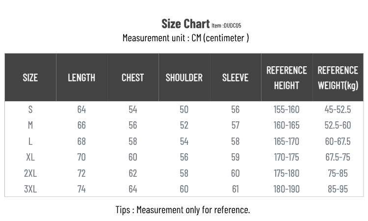size chart size chart